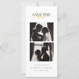 Simple Modern Photo Strip Wedding Save the Date