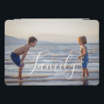 Simple Modern Photo Template Custom Family Name iPad Pro Cover<br><div class="desc">Simple Modern Photo Template Custom Family Name iPad Cover features your favorite photo with your personalized family name. Makes a fantastic gift for Christmas,  birthday,  anniversary,  Mother's Day,  Father's Day,  Grandparents Day and more. Personalize by editing the text in the text box provided. Designed by ©Evco Studio www.zazzle.com/store/evcostudio</div>