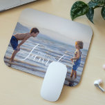 Simple Modern Photo Template Custom Family Name Mouse Pad<br><div class="desc">Simple Modern Photo Template Custom Family Name Mouse Pad features your favorite photo with your personalized family name. Makes a fantastic gift for Christmas,  birthday,  anniversary,  Mother's Day,  Father's Day,  Grandparents Day and more. Personalize by editing the text in the text box provided. Designed by ©Evco Studio www.zazzle.com/store/evcostudio</div>