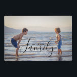 Simple Modern Photo Template Custom Family Name Placemat<br><div class="desc">Simple Modern Photo Template Custom Family Name Table Placemats features your favorite photo with your personalized family name. Makes a fantastic gift for Christmas,  birthday,  anniversary,  Mother's Day,  Father's Day,  Grandparents Day and more. Personalize by editing the text in the text box provided. Designed by ©Evco Studio www.zazzle.com/store/evcostudio</div>