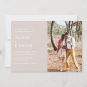 Simple Modern Photo Wedding Champagne Invitation (Front)
