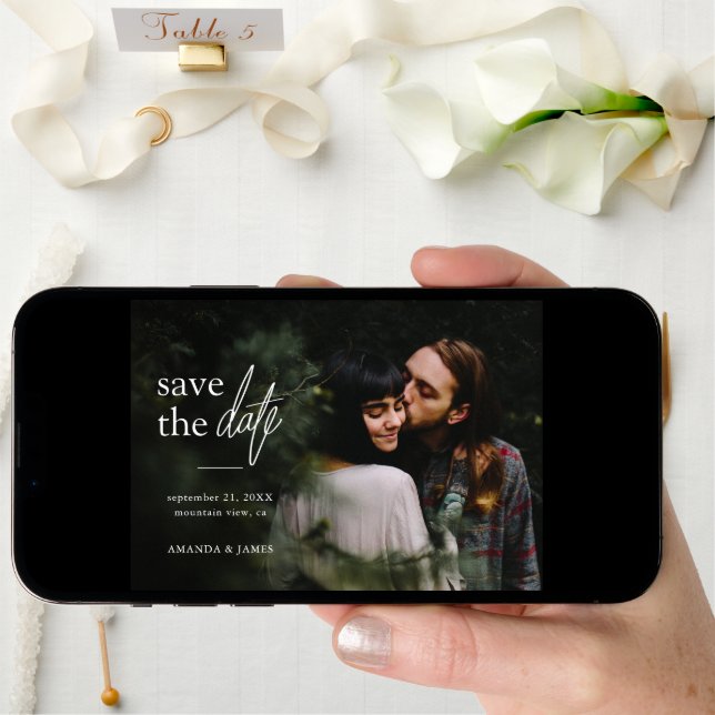 Simple Modern Photo Wedding  Save The Date (Front Digital)