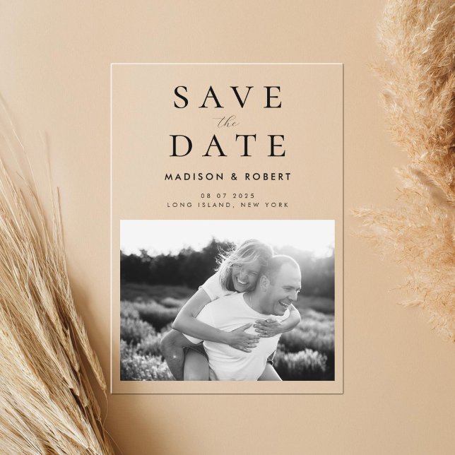 Simple Modern Photo Wedding Save The Date (Creator Uploaded)