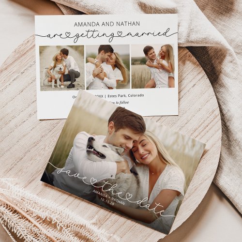 Simple Modern Photo Wedding Save The Date