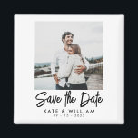 Simple Modern Photo Wedding Save the Date Magnet<br><div class="desc">A simple modern photo save the date magnet. Personalize this minimalist design to have your personal details and message.</div>