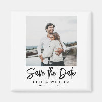 Simple Modern Photo Wedding Save the Date