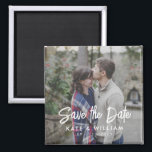 Simple Modern Photo Wedding Save the Date Magnet<br><div class="desc">A simple modern photo save the date magnet. Personalize this minimalist design to have your personal details and message.</div>