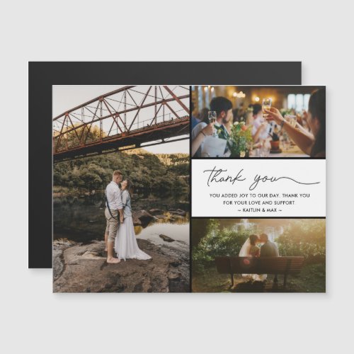 Simple Modern Photo Wedding Thank You