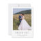 Simple Modern Photo Wedding Thank You Card W Note