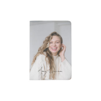 Simple Modern Photo with Name Passport Holder