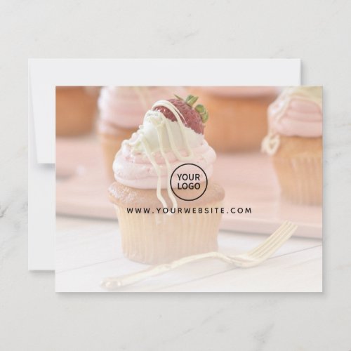 Simple Modern Photo Your Own Logo Note Card