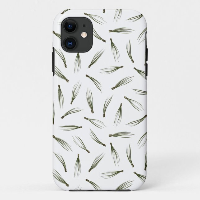 Simple Modern Pine Needle Greenery Pattern Case-Mate iPhone Case (Back)