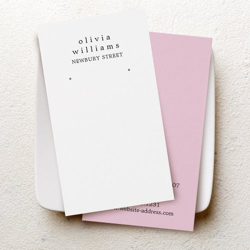 Simple Modern Pink Earring Display Card
