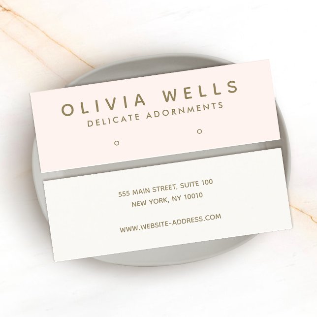 Simple Modern  Pink Earring Display Mini  Mini Bus Business Card (Creator Uploaded)