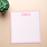 Simple Modern Pink Monogram Notepad<br><div class="desc">Create your own personalized monogram stationery featuring your custom initials or name in modern minimalist typography.</div>