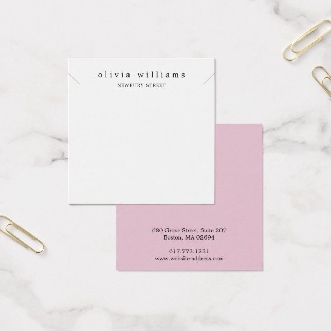 Simple Modern Pink Necklace Display Card (Office)