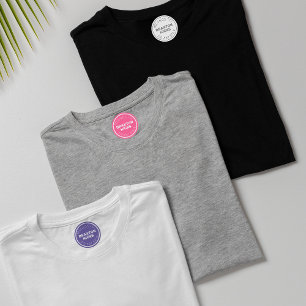 Simple Modern Pink Purple Gray White Circle Kids' Labels