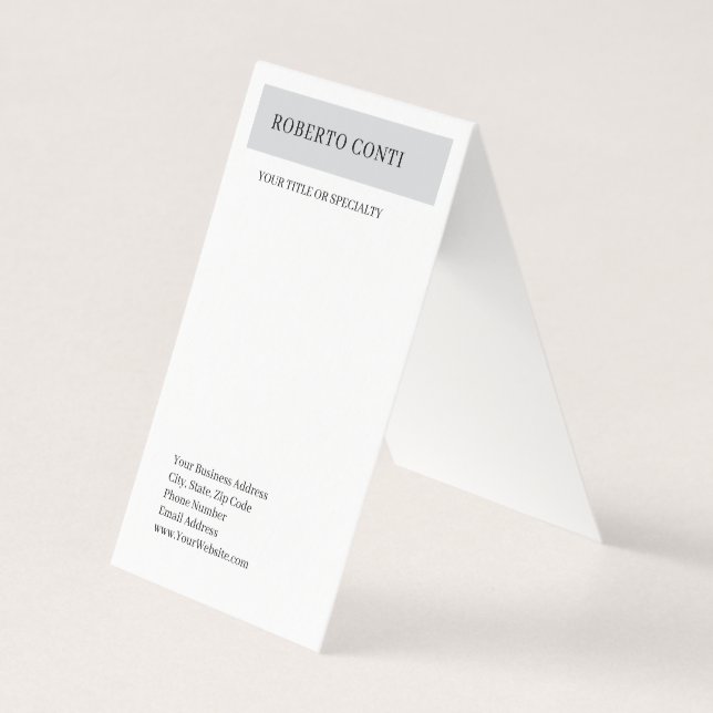 Simple Modern Plain Minimalist Business Card (Front)