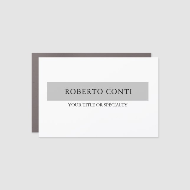 Simple Modern Plain Minimalist Car Magnet (Front)