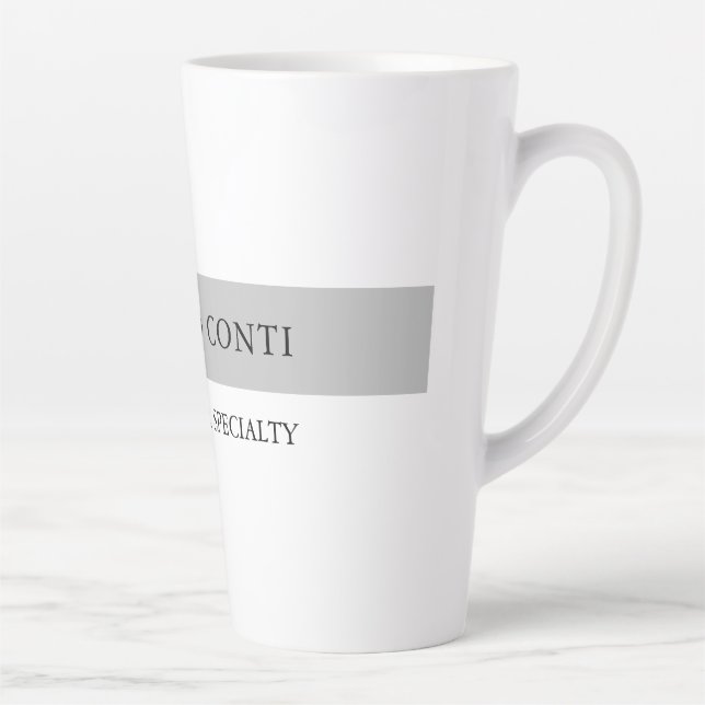 Simple Modern Plain Minimalist Latte Mug (Right)