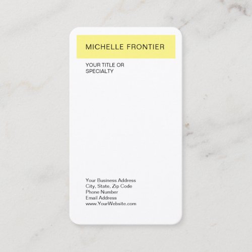 Simple Modern Plain Minimalist Silk Business Card