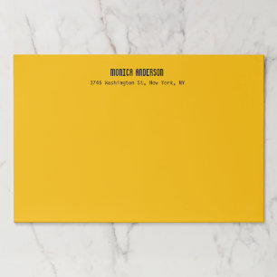 Simple Modern Plain Professional Amber Yellow Paper Pad
