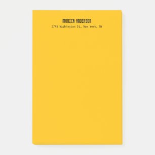 Simple Modern Plain Professional Amber Yellow Post-it Notes
