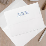 Simple Modern Plain Return Address Mailing Envelope<br><div class="desc">Our custom envelopes with pre-printed return addresses offer a perfect blend of professionalism and convenience for your correspondence needs. These envelopes feature your personalized return address elegantly printed on the top flap, saving you time and ensuring consistency in all your mailings. Available in various sizes and styles to suit both...</div>