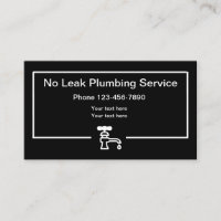 Simple Modern Plumber Service Business Card