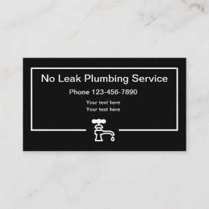 Simple Modern Plumber Service Business Card