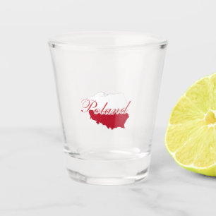 Simple Modern Poland Flag map Souvenir Shot Glass