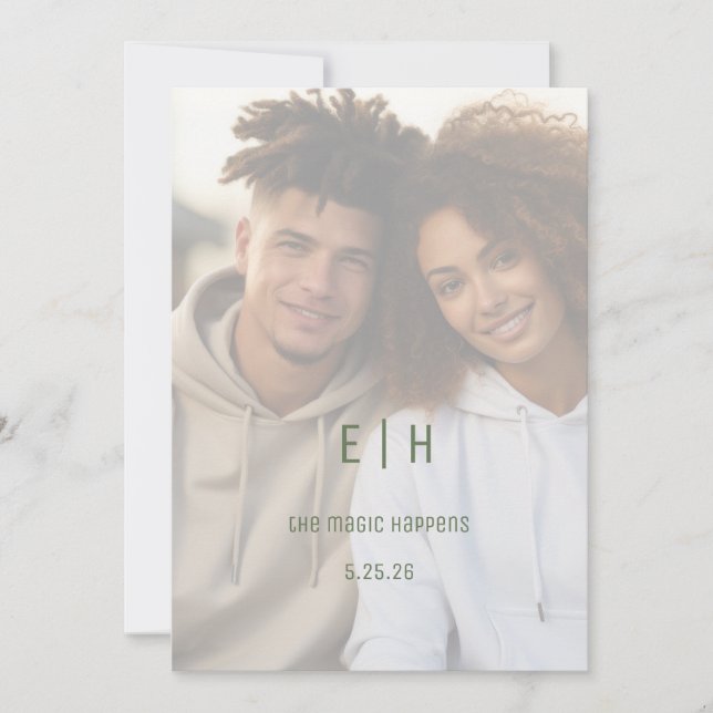 Simple Modern Printable Save The Date (Front)