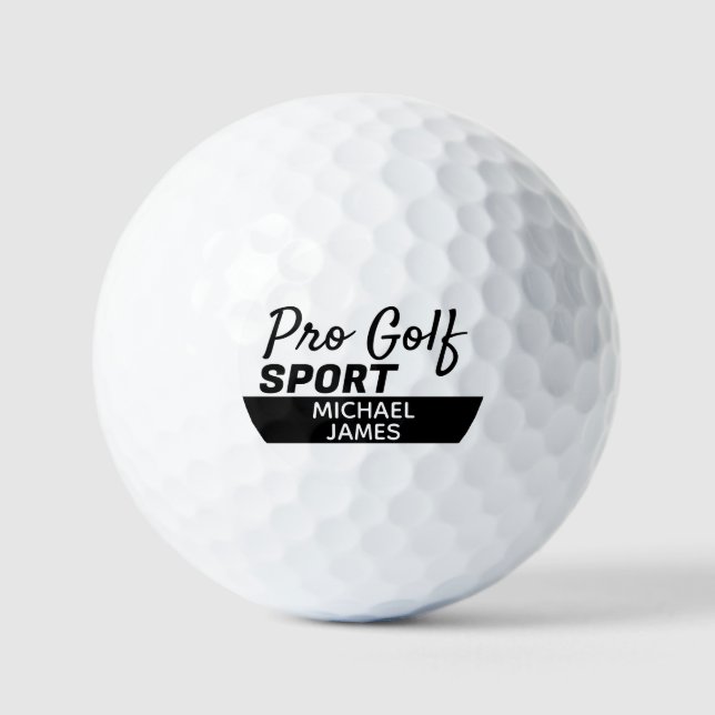 Simple & Modern, Pro Golf Sport, Personalized Balls (Front)