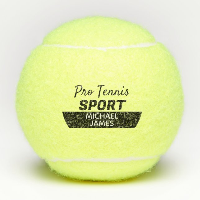 Simple & Modern, Pro Tennis Sport, Personalized Balls (Front)