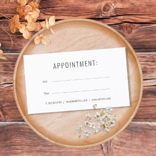 Simple Modern Professional Appointment Card