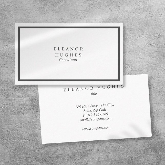 Simple Modern Professional Black And White Business Card (Simple Modern Professional Black And White Business Card)