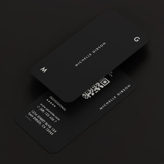 Simple Modern Professional Black Business Card