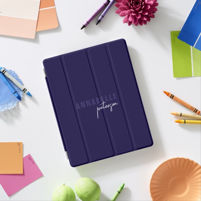 Simple Modern Professional Blue Minimalist iPad Air Cover (In Situ)