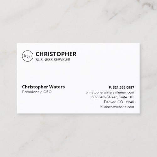 Simple Modern Professional Business Card