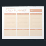 Simple Modern Professional Daily Planner Notepad<br><div class="desc">Write your daily tasks,  schedules and appointment with this cool and simple daily planner in peach color scheme. Perfect as a gift for a friend,  colleague,  co-employee or classmate.</div>