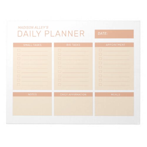 Simple Modern Professional Daily Planner Notepad