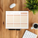 Simple Modern Professional Daily Planner Notepad<br><div class="desc">Write your daily tasks,  schedules and appointment with this cool and simple daily planner in peach color scheme. Perfect as a gift for a friend,  colleague,  co-employee or classmate.</div>