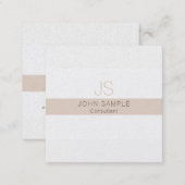 Simple Modern Professional Elegant Colors Monogram Square Business Card (Front/Back)