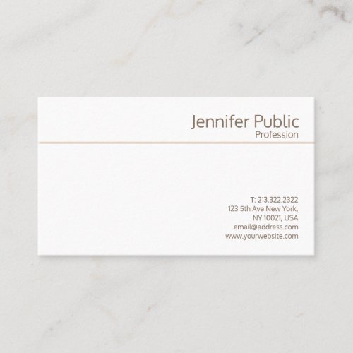 Simple Modern Professional Elegant Cosmetologist Business Card