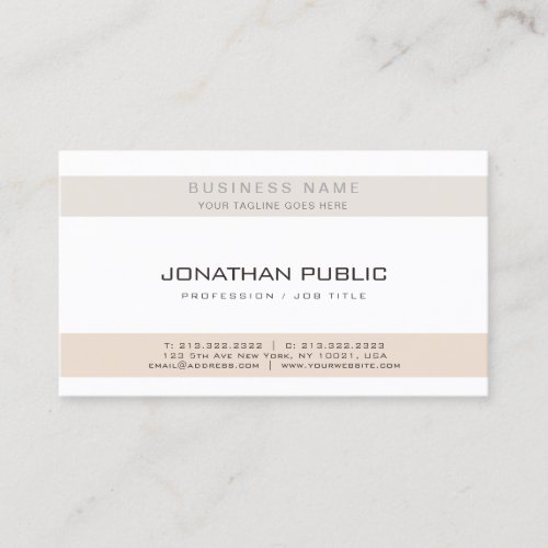 Simple Modern Professional Elegant Plain Corporate Business Card