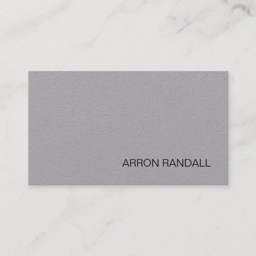 Simple MOdern Professional Gray Grey Business Card