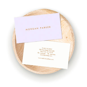 Simple Modern Professional Lavender Business Card