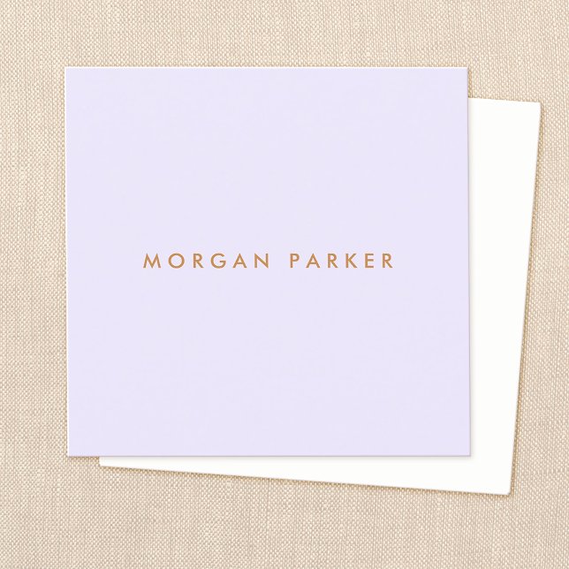 Simple Modern Professional Lavender Square Square Business Card (Creator Uploaded)