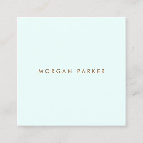 Simple Modern Professional Light Blue  Square Square Business Card