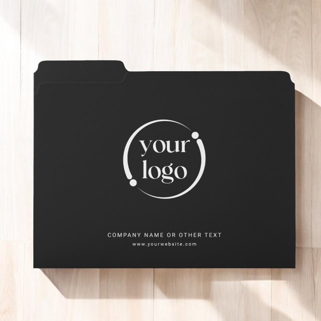 Simple Modern Professional Logo on Black File Folder (Creator Uploaded)